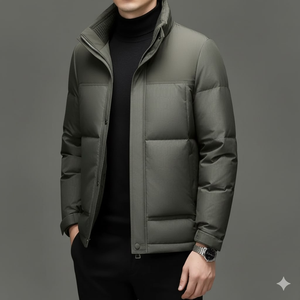 Dylan Men’s Down Jacket – High-Fill Insulated Puffer Jacket for Winter Warmth