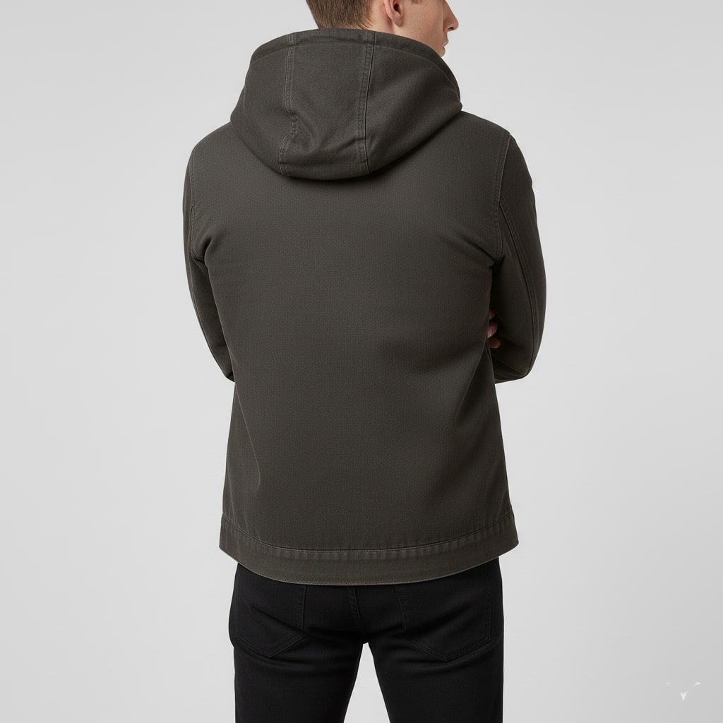 Arthur Men’s Hooded Jacket – Lightweight Windbreaker Jacket with Fleece Lining