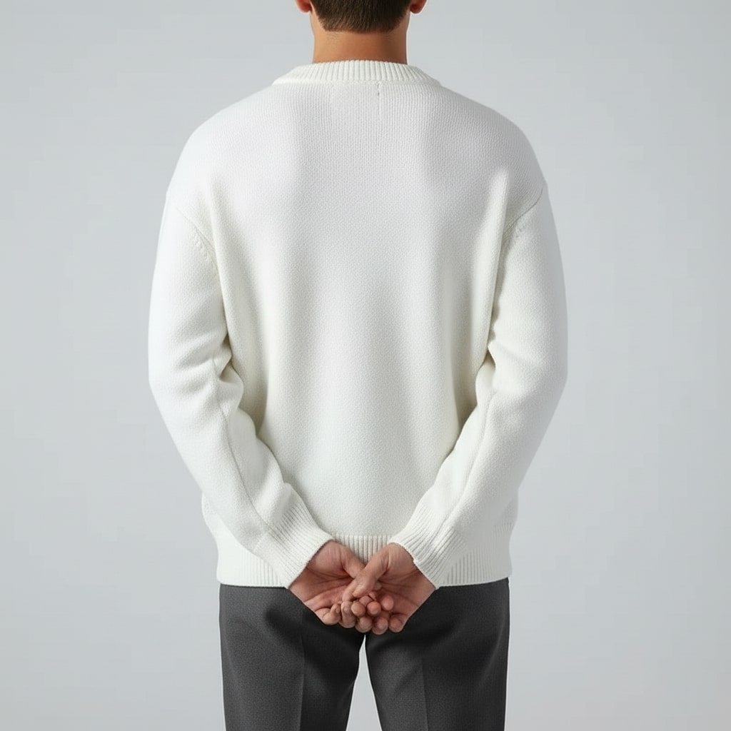 Viktor Distressed Men’s Sweater – Textured Knit Pullover with Edgy Frayed Detailing