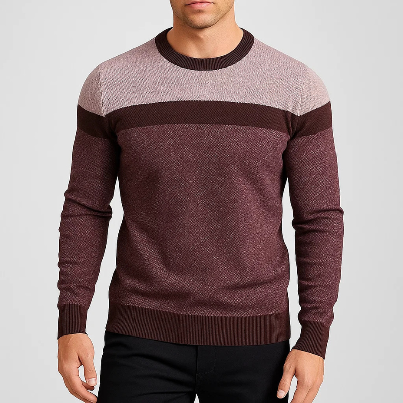 Milan Men’s Sweater – Crew Neck Soft Cotton Knit Sweater