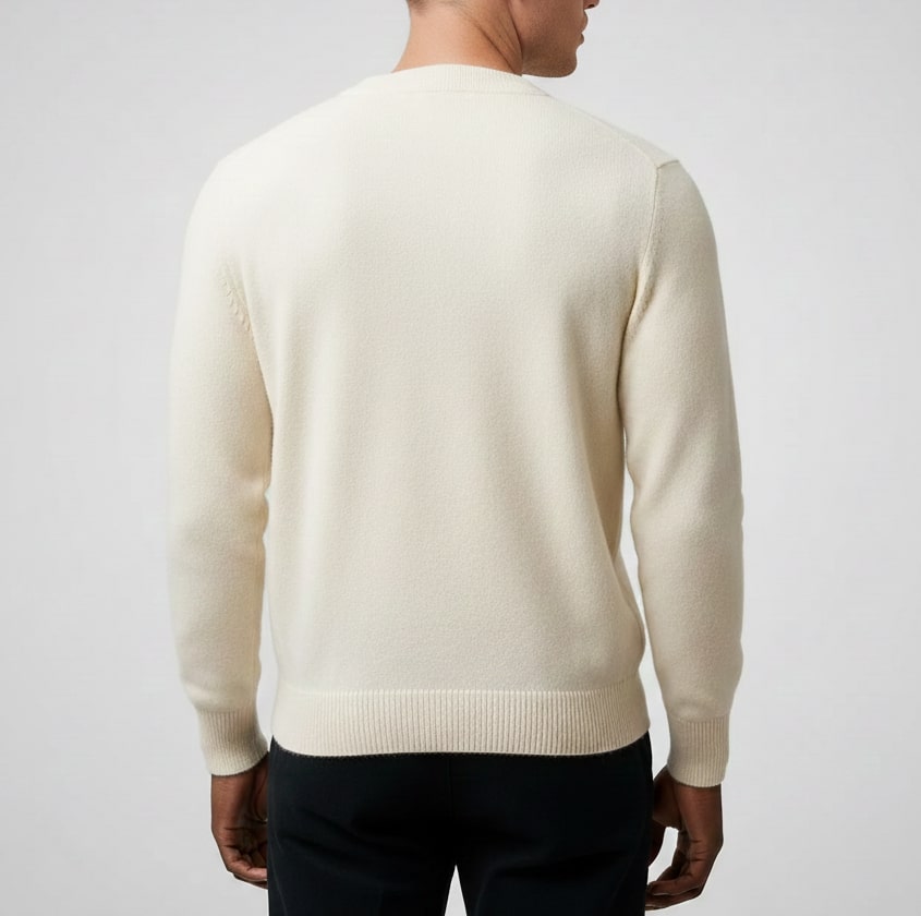 Hudson Men’s Pullover Sweater – Ultra-Soft Knit Jumper with Stand Collar Detail