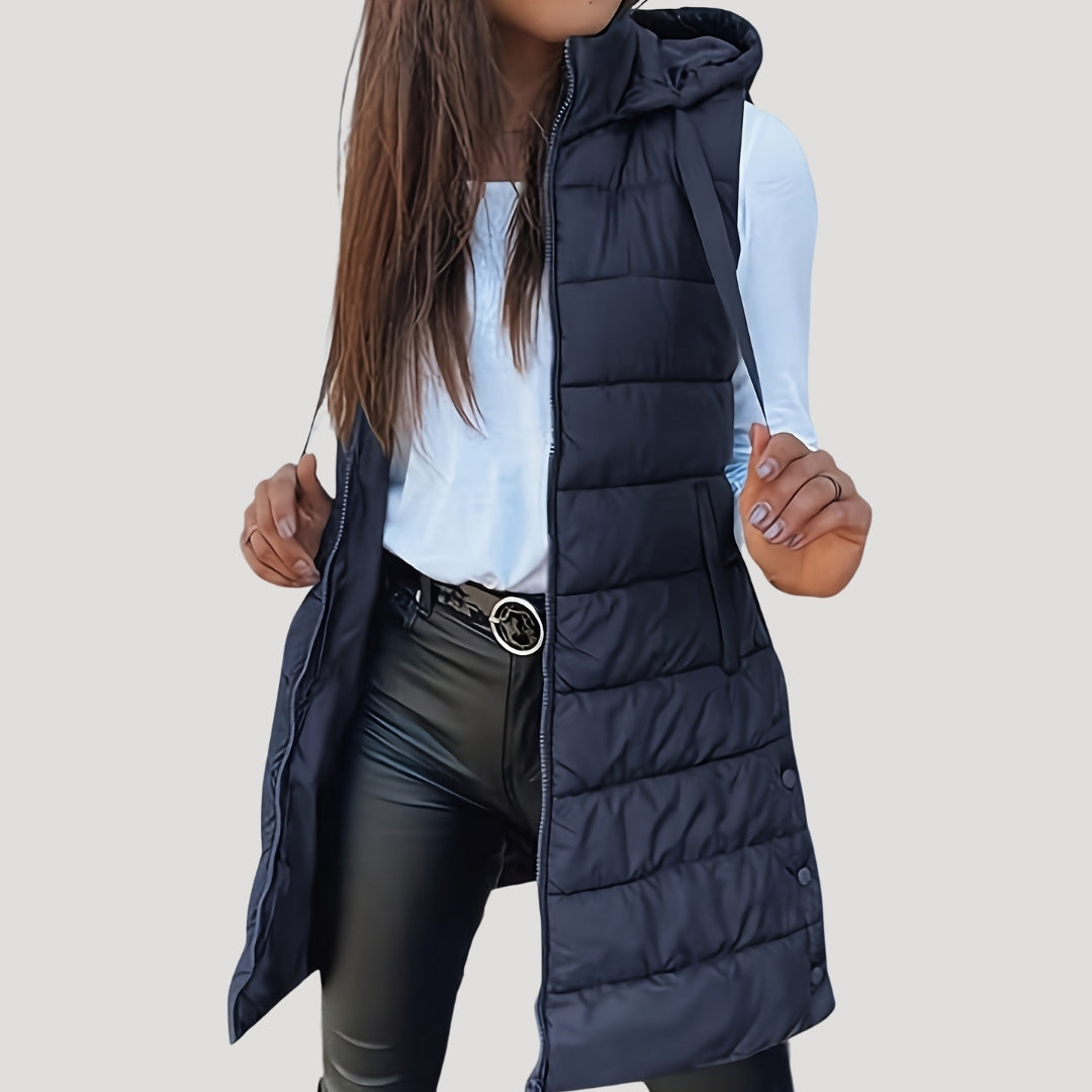 Seraphina | Winter Hooded Puffer Women Vest