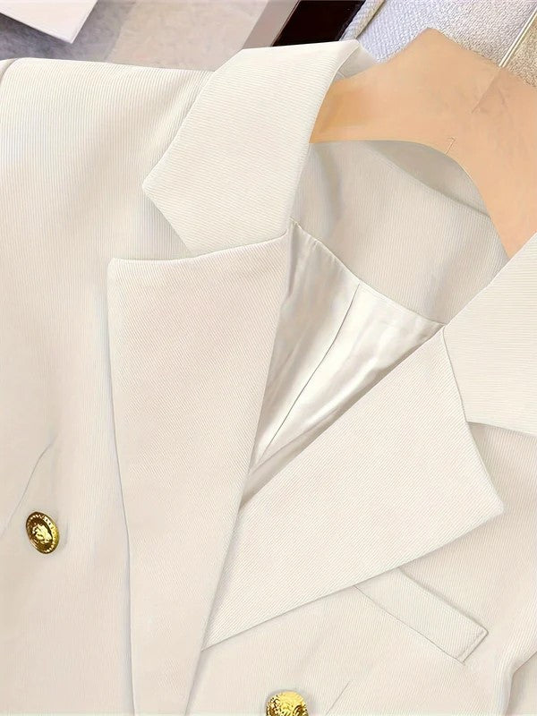 Camila | Women Winter Gold Button Office Blazer