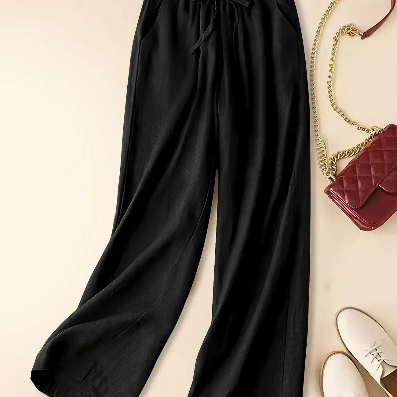 Enzo – Wide-Leg Drawstring Trousers