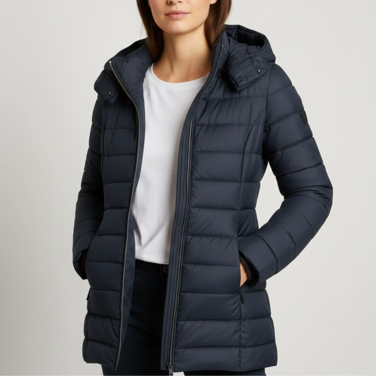 Agnieszka Women’s Puffer Jacket – Quilted Hooded Lightweight Winter Coat