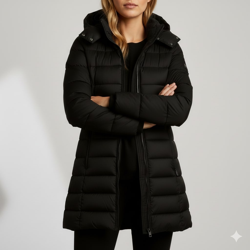 Agnieszka Women’s Puffer Jacket – Quilted Hooded Lightweight Winter Coat