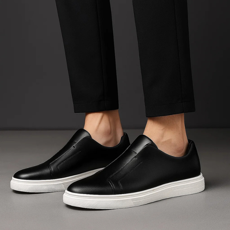 Giorgio Men’s Casual Shoes – Leather Slip-On Sneakers with Cushioned Comfort