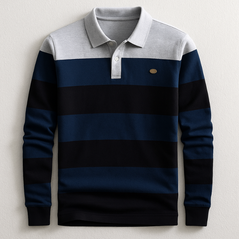 Marek Men’s Long Sleeve Polo – Premium Cotton Comfort