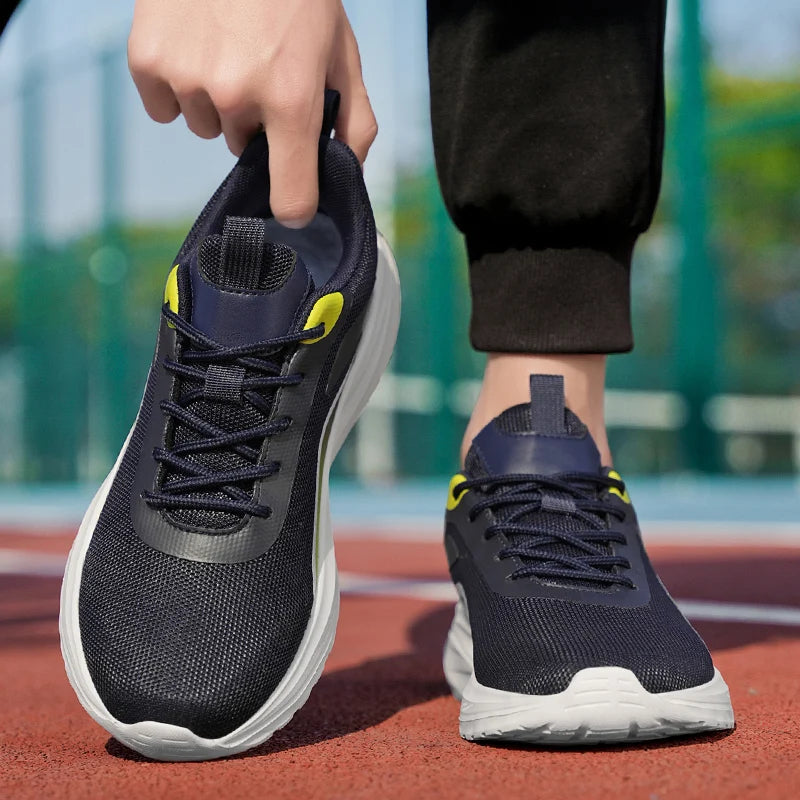 Petar Men’s Running Sneakers – Breathable Mesh Knit Sneaker with Ultra-Light Cushioning