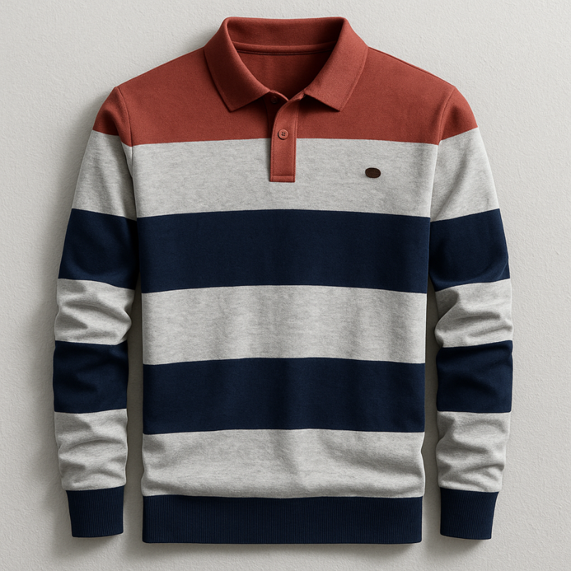 Marek Men’s Long Sleeve Polo – Premium Cotton Comfort