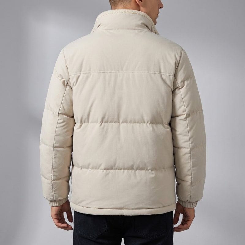 Ruben Men’s Reversible Puffer Jacket – Sherpa Fleece & Quilted Jacket