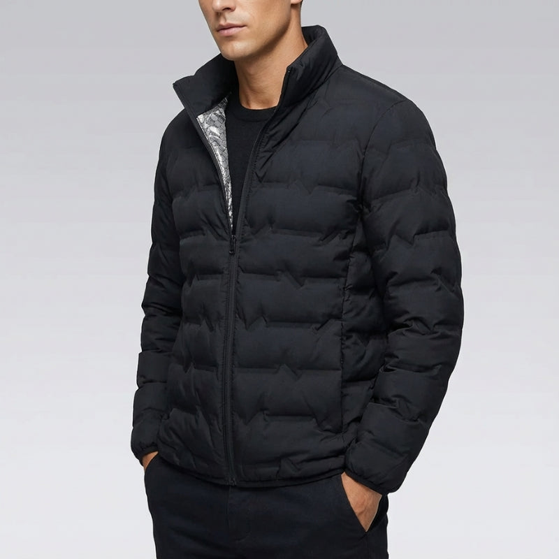 Giacomo Men’s Quilted Puffer Jacket – Lightweight Cotton-Padded Zip-Up Jacket