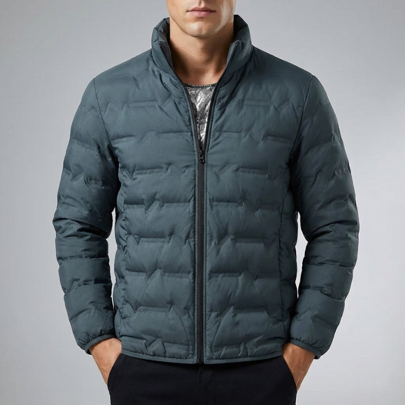Giacomo Men’s Quilted Puffer Jacket – Lightweight Cotton-Padded Zip-Up Jacket