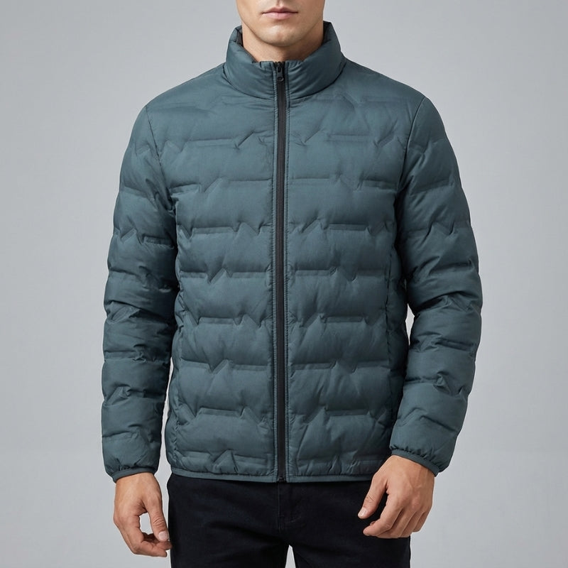 Giacomo Men’s Quilted Puffer Jacket – Lightweight Cotton-Padded Zip-Up Jacket
