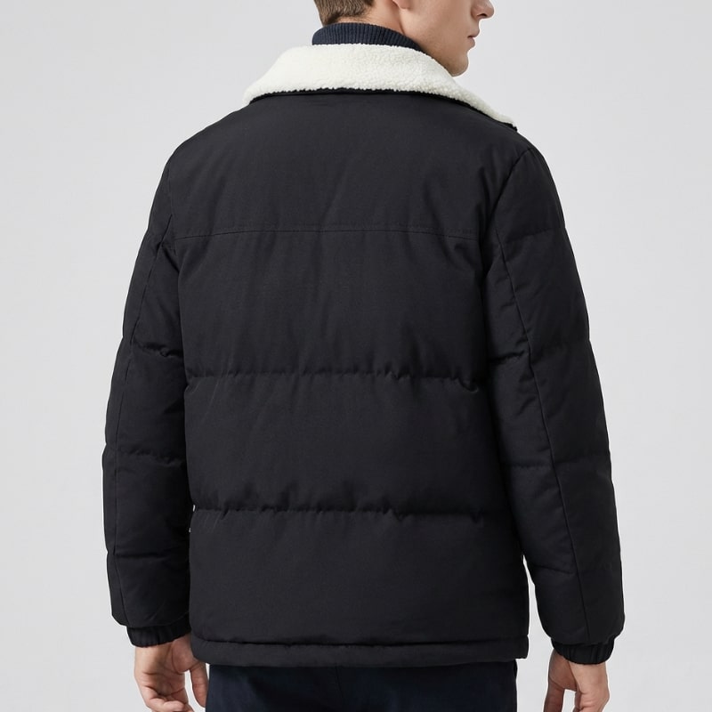 Ruben Men’s Reversible Puffer Jacket – Sherpa Fleece & Quilted Jacket