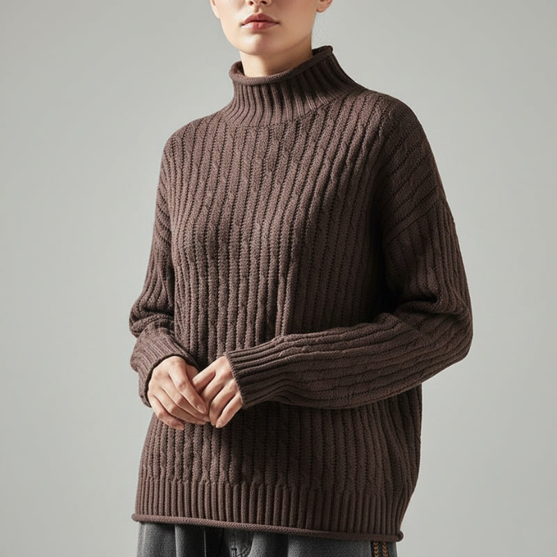 Noémie Women’s Cashmere Knit Pullover – Relaxed Drop-Shoulder Sweater