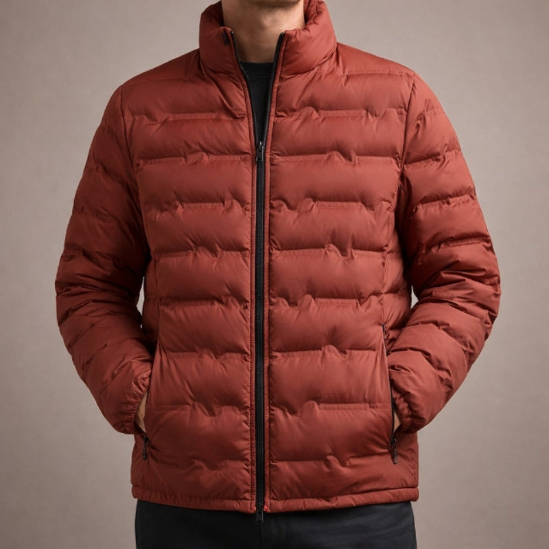 Giacomo Men’s Quilted Puffer Jacket – Lightweight Cotton-Padded Zip-Up Jacket