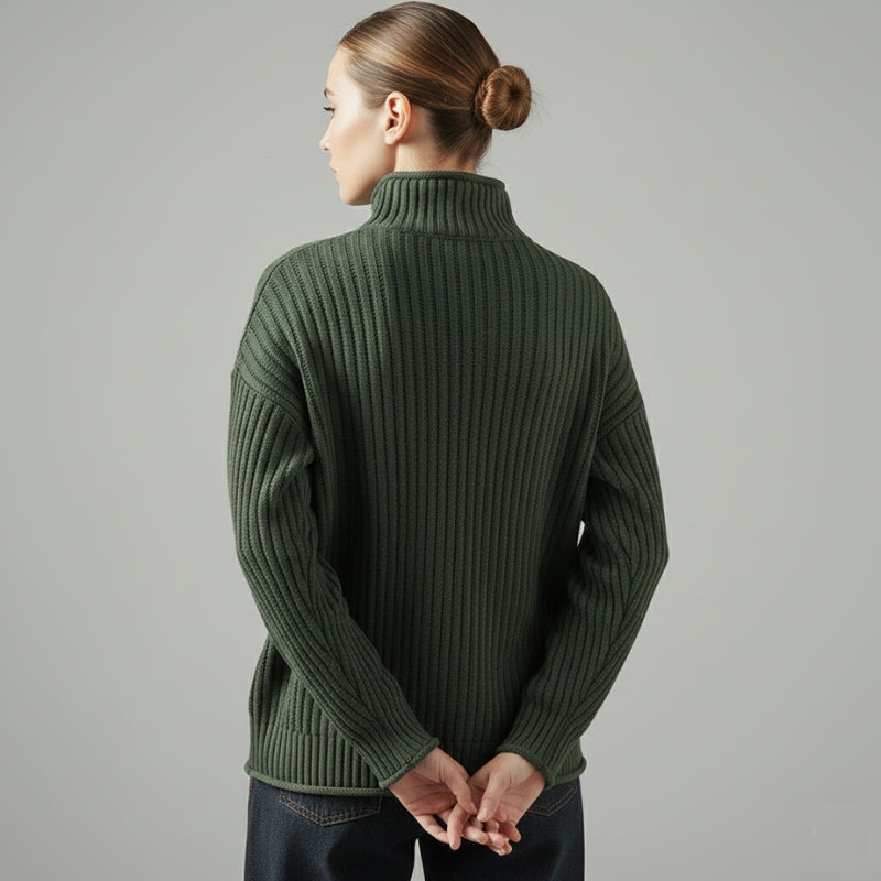 Noémie Women’s Cashmere Knit Pullover – Relaxed Drop-Shoulder Sweater