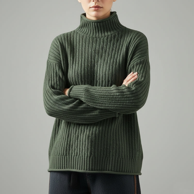 Noémie Women’s Cashmere Knit Pullover – Relaxed Drop-Shoulder Sweater