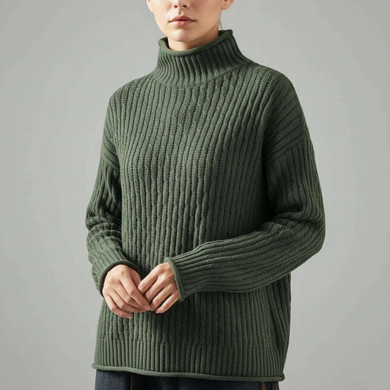 Noémie Women’s Cashmere Knit Pullover – Relaxed Drop-Shoulder Sweater