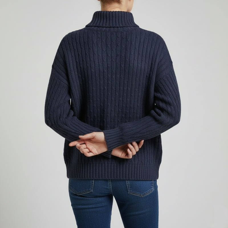 Noémie Women’s Cashmere Knit Pullover – Relaxed Drop-Shoulder Sweater