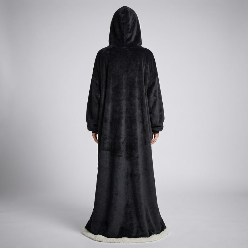 Ilse Women’s Hooded Plush Robe – Full-Length Soft Cozy Loungewear