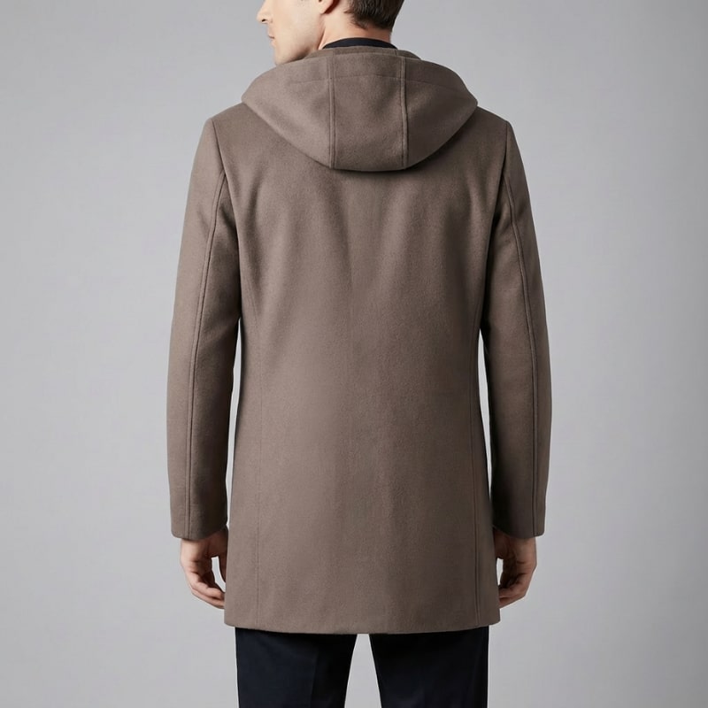 Diego Men’s Down Coat – Insulated Merino Wool Hooded Mid-Thigh Winter Jacket