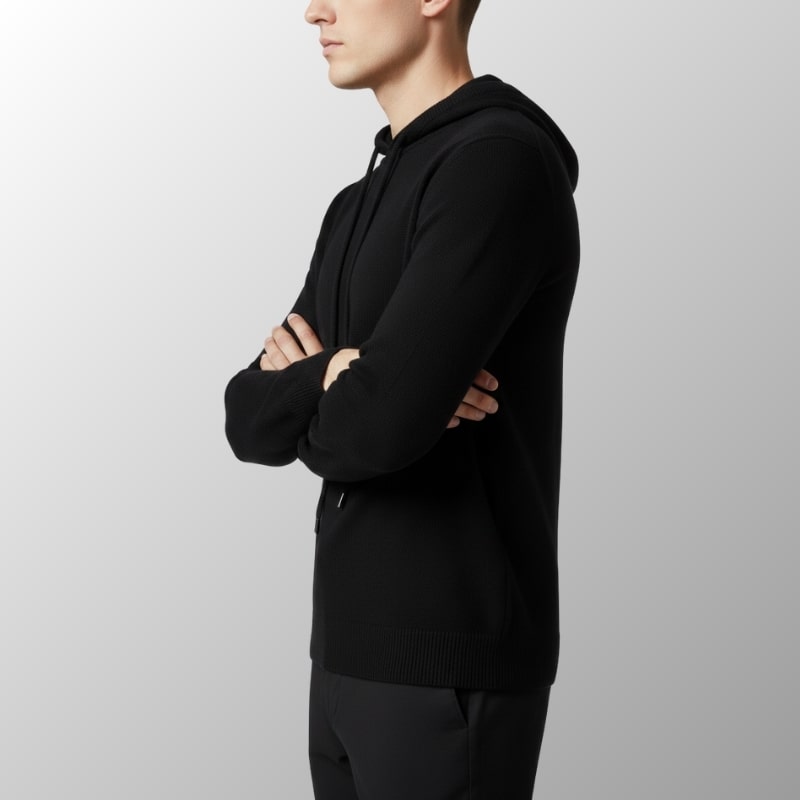 Nabil Men’s Merino Wool Hoodie – Lightweight Warmth with Tailored Fit