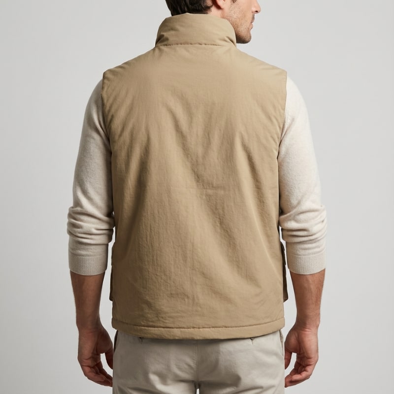 Emil Men’s Vest – Zip Front Multi-Pocket Lightweight Layering Utility Vest
