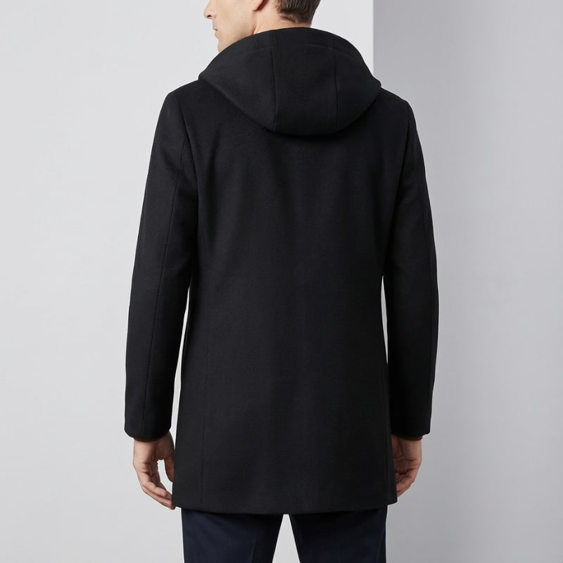 Diego Men’s Down Coat – Insulated Merino Wool Hooded Mid-Thigh Winter Jacket