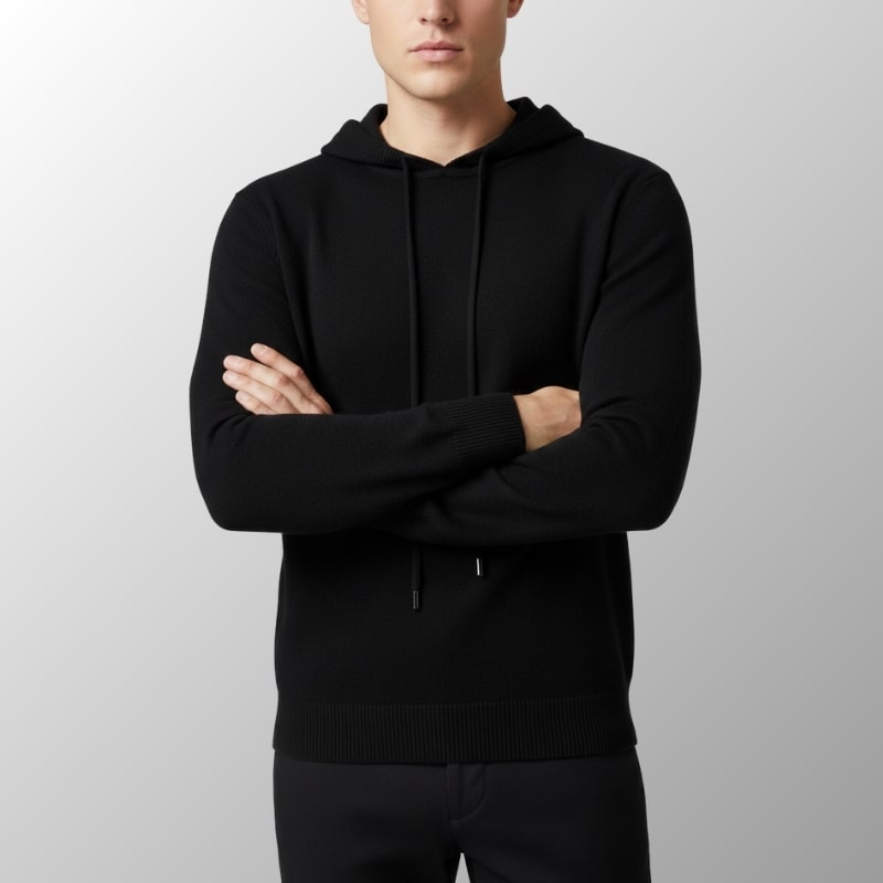 Nabil Men’s Merino Wool Hoodie – Lightweight Warmth with Tailored Fit