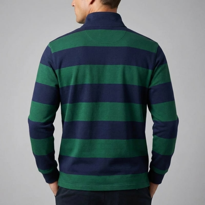 Connor Men’s Quarter-Zip Sweater – Medium-Weight Cotton Knit with Relaxed Fit Pullover