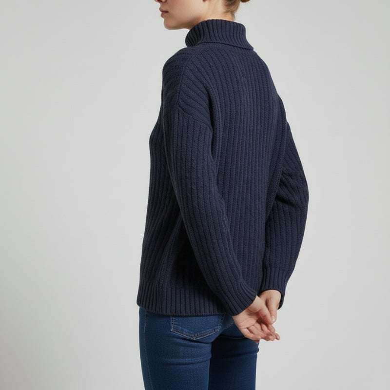 Noémie Women’s Cashmere Knit Pullover – Relaxed Drop-Shoulder Sweater