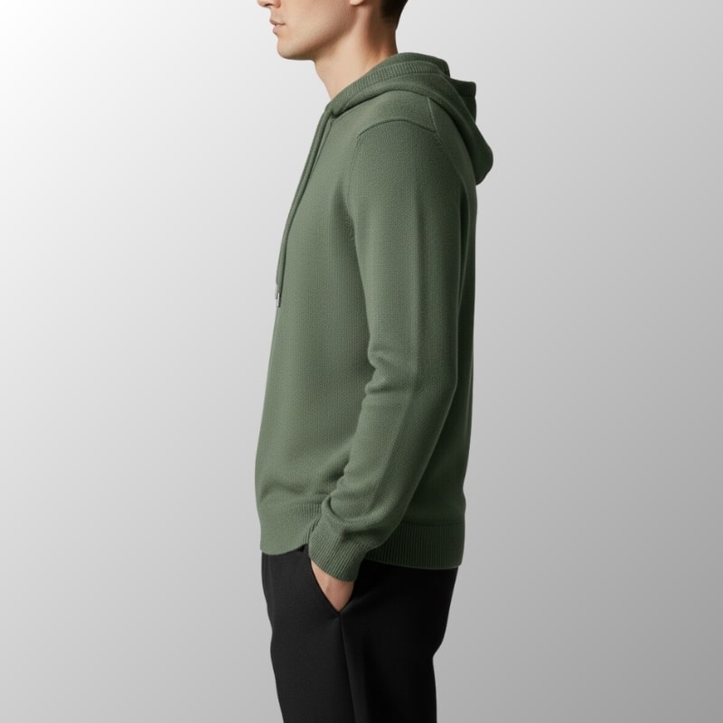 Nabil Men’s Merino Wool Hoodie – Lightweight Warmth with Tailored Fit