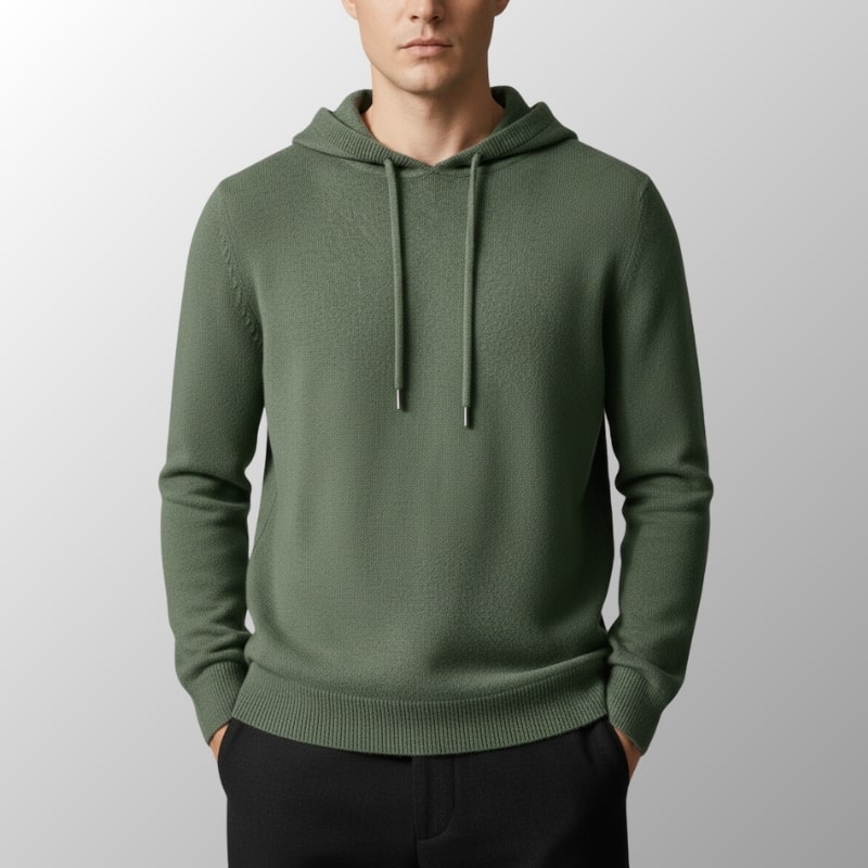 Nabil Men’s Merino Wool Hoodie – Lightweight Warmth with Tailored Fit