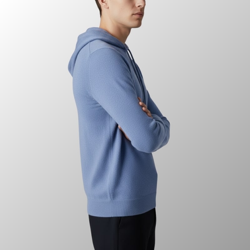 Nabil Men’s Merino Wool Hoodie – Lightweight Warmth with Tailored Fit