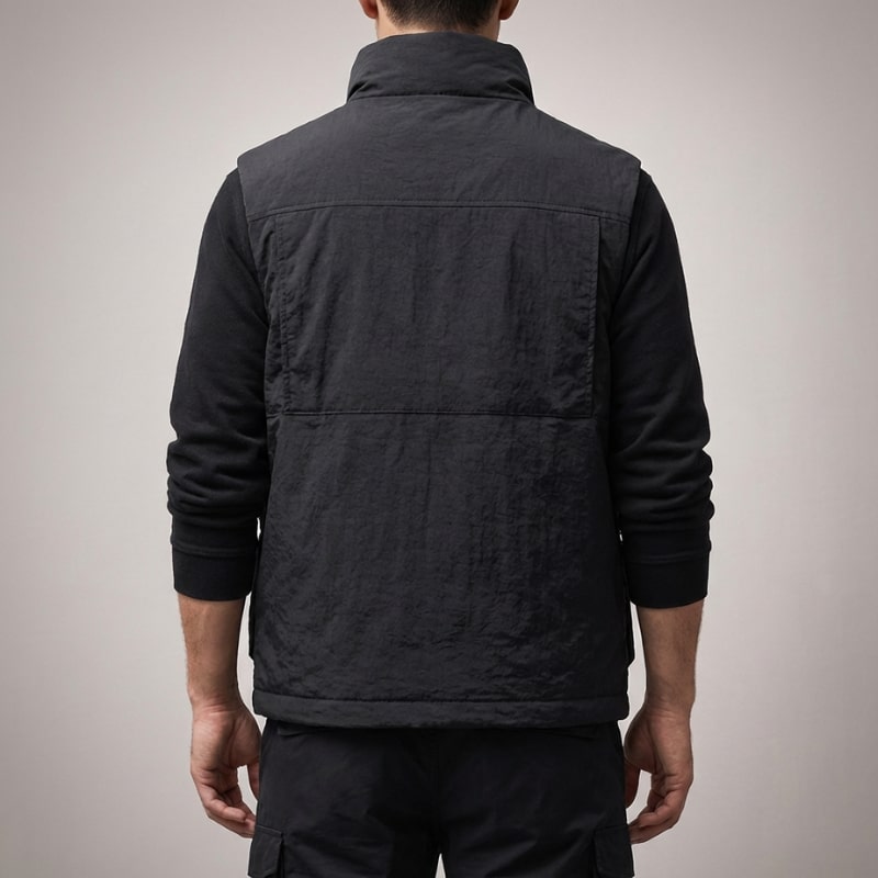 Emil Men’s Vest – Zip Front Multi-Pocket Lightweight Layering Utility Vest