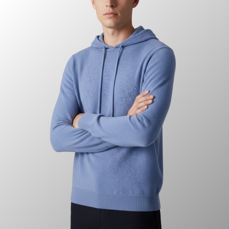 Nabil Men’s Merino Wool Hoodie – Lightweight Warmth with Tailored Fit