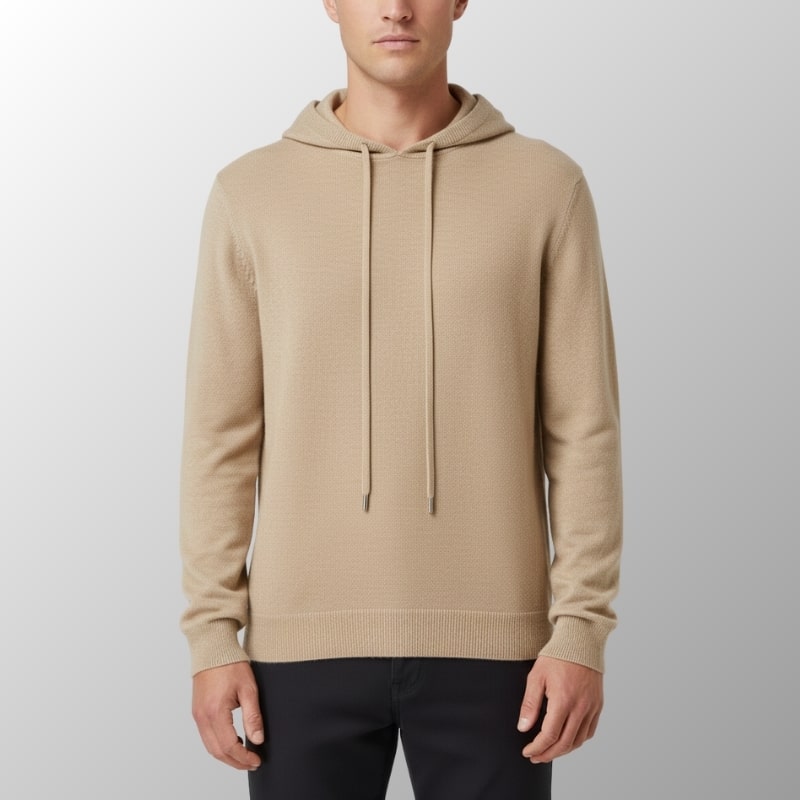 Nabil Men’s Merino Wool Hoodie – Lightweight Warmth with Tailored Fit