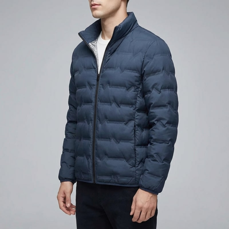 Giacomo Men’s Quilted Puffer Jacket – Lightweight Cotton-Padded Zip-Up Jacket