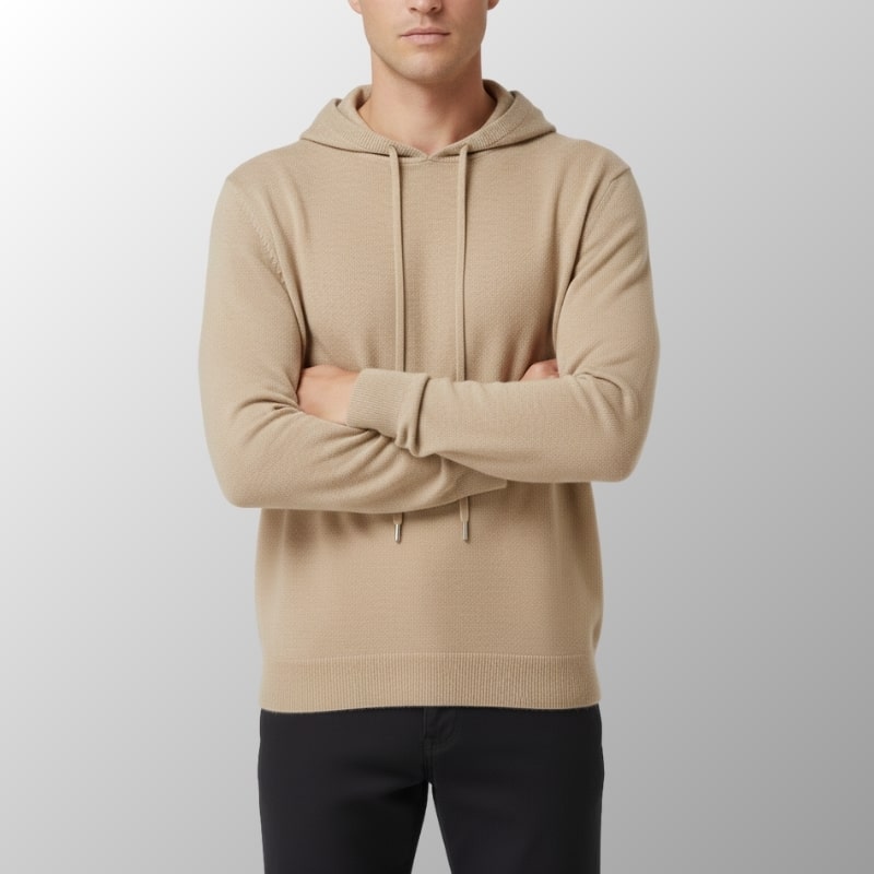 Nabil Men’s Merino Wool Hoodie – Lightweight Warmth with Tailored Fit