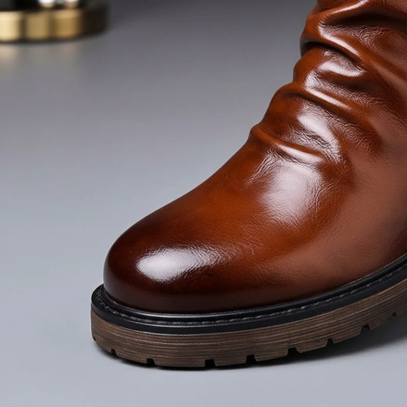 Manuel Men’s Leather Boots – Handcrafted Italian Leather with Cushioned Sole