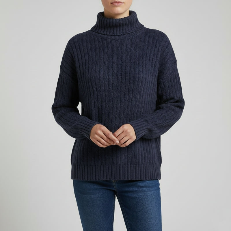 Noémie Women’s Cashmere Knit Pullover – Relaxed Drop-Shoulder Sweater