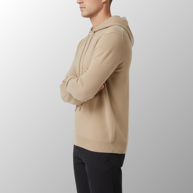 Nabil Men’s Merino Wool Hoodie – Lightweight Warmth with Tailored Fit