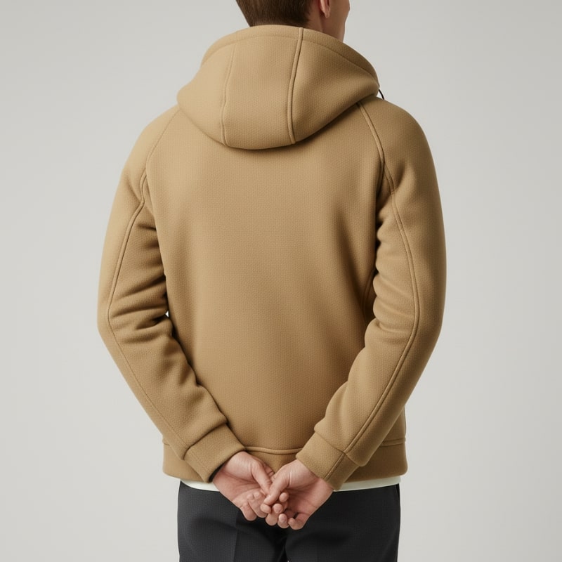 Sven Men’s Sherpa Lined Jacket – Warm Fleece Zip-Up Hooded Jacket for Cold Weather