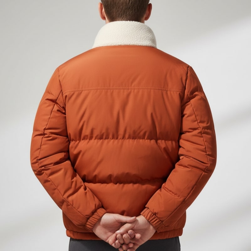 Ruben Men’s Reversible Puffer Jacket – Sherpa Fleece & Quilted Jacket