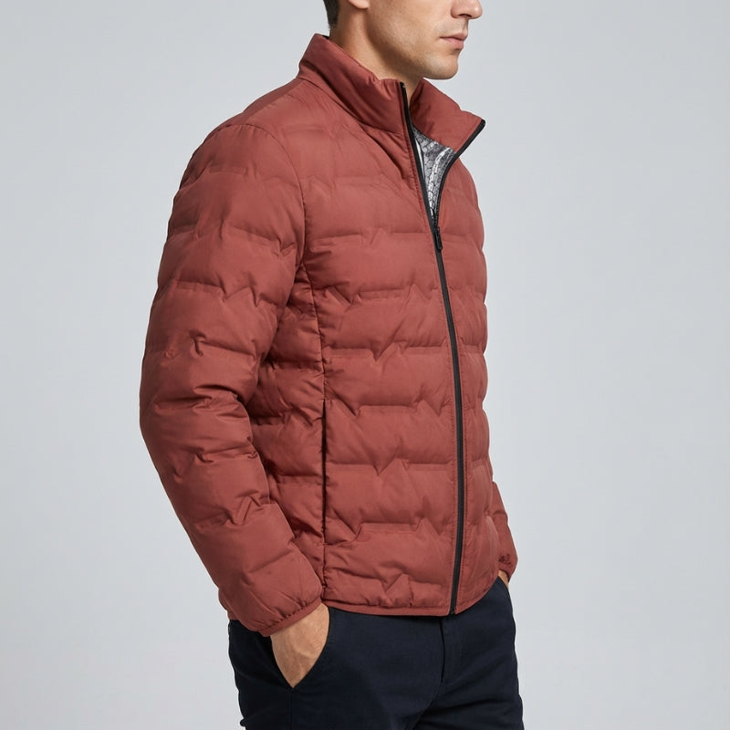 Giacomo Men’s Quilted Puffer Jacket – Lightweight Cotton-Padded Zip-Up Jacket