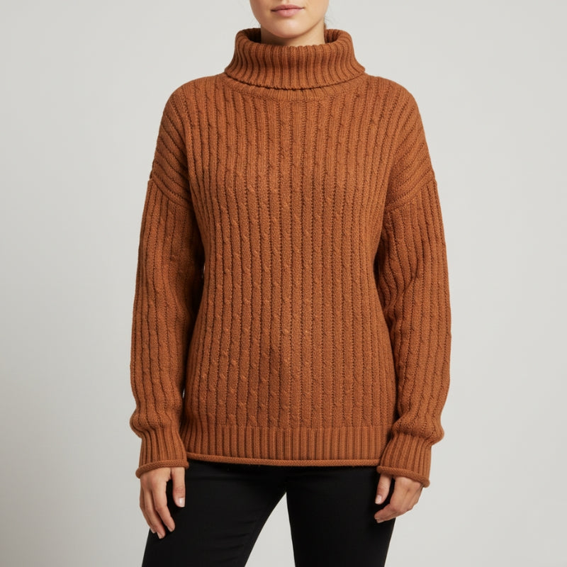 Noémie Women’s Cashmere Knit Pullover – Relaxed Drop-Shoulder Sweater