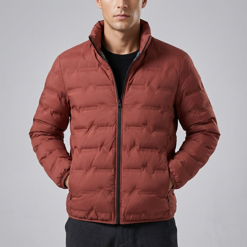 Giacomo Men’s Quilted Puffer Jacket – Lightweight Cotton-Padded Zip-Up Jacket