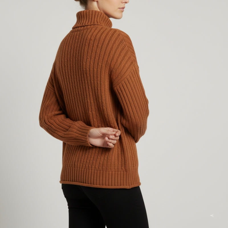 Noémie Women’s Cashmere Knit Pullover – Relaxed Drop-Shoulder Sweater